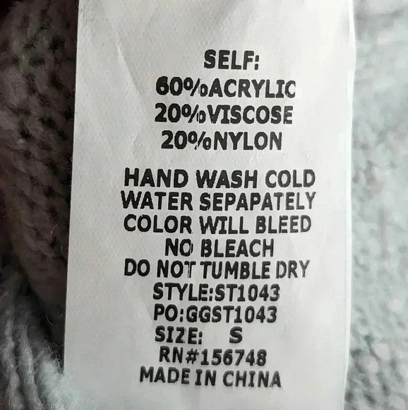 Racheal Women's Size Small Gray Pocket Oversized Sweater Shirt Or Dress - Picture 9 of 13